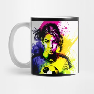 Soccer Player Graffiti Art Splash Paint Mug